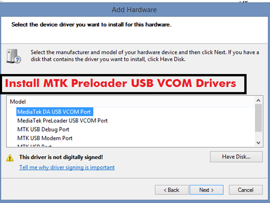 Mtk usb vcom driver windows 10